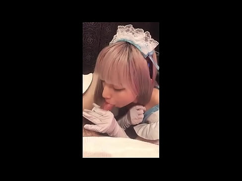❤️ Japonski idol [mayuka], kostum francoske služkinje, 1. del, fafanje in onaniranje z losjonom ❤❌ Krasni porniči pri nas ❤